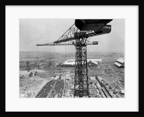 Cranes and Machinery Yard for Building Ships by Anonymous