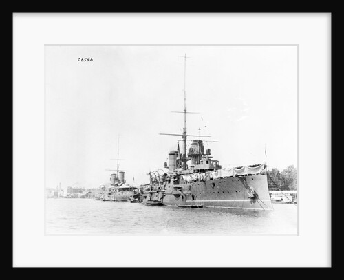 Battleships in Harbor by Anonymous