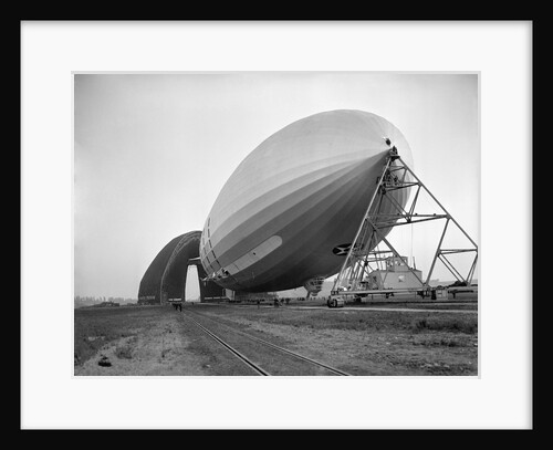 Dirigible Macon Outside Hangar by Anonymous