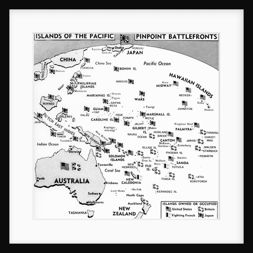 Map of Islands Between Hawaii and China by Anonymous