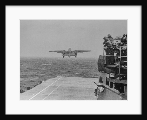 Doolittle Raid on Tokyo,B-25 Leaves USS Hornet by Anonymous