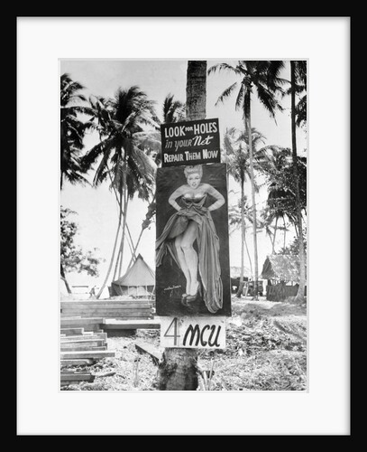Poster of Female on a Tree at Marines Base by Anonymous