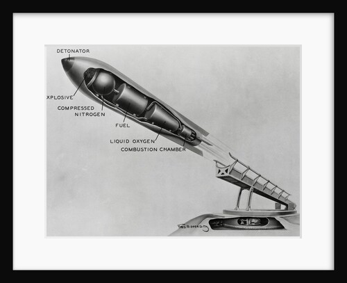 Illustration of Military Rocket Compartments by Anonymous