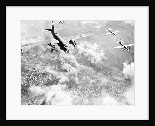 Martin B-26 Bomber Planes in Flight Over Belgium by Anonymous