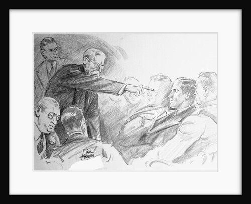 Sketch Scene from Bruno Hauptmann Trial by Anonymous