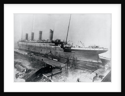 Ship Being Constructed on Platform by Anonymous