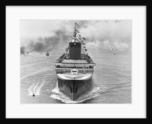 Front Exterior View of the Normandie Sailing by Anonymous