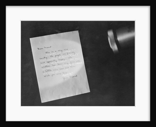 Letter Showing Invisible Ink by Anonymous