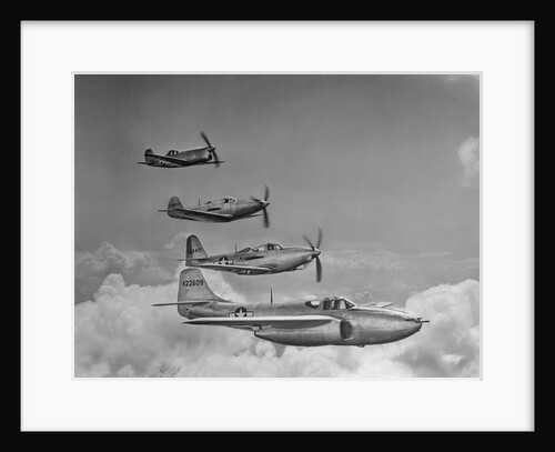 Four Military Planes in Flight by Anonymous