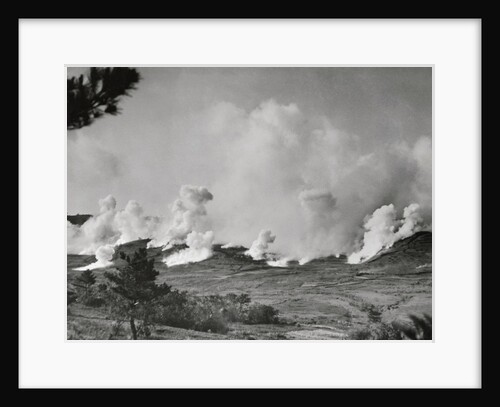 Smoke Coming from Hillside in Okinawa by Anonymous