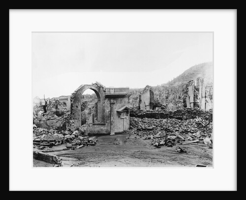 Scene of Devestation from Mount Pelee Eruption by Anonymous