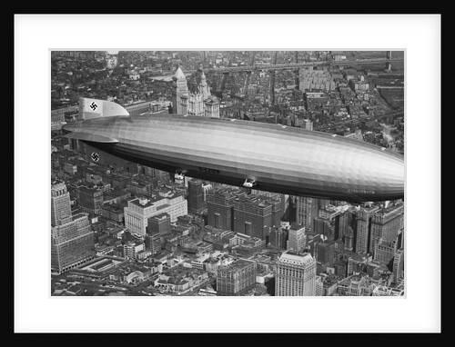 Hindenburg Hovering Over New York by Anonymous