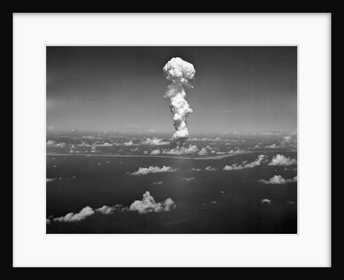 Atomic Bomb Mushroom Over Bikini Isle by Anonymous