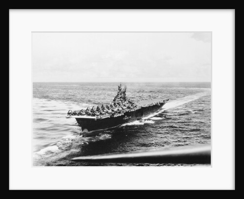 Large American Aircraft Carrier in the Ocean by Anonymous