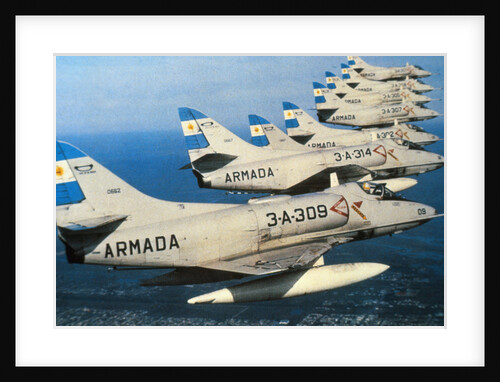 Argentine Super Etandard Planes in Flight 1982 by Anonymous