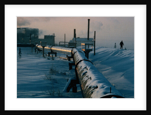 Snowed Under Streets with Oil Pipeline by Anonymous