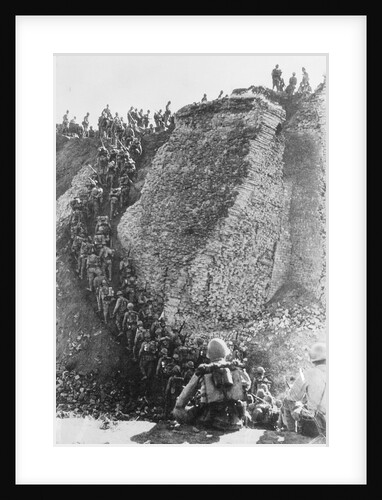 Japanese Soldiers Climbing Great Wall by Anonymous