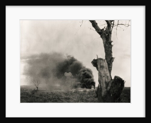 Buildings Burning in Spain During Civil War by Anonymous