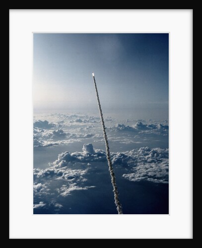 Space Shuttle Challenger Leaving Earth by Anonymous