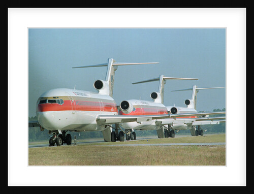 Continental Airplanes on Runway by Anonymous