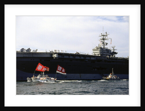 Ship and Boats with Flag Carriers Against the Nuclear Vessel by Anonymous