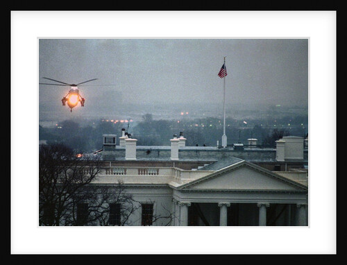 Helicopter Landing Over White House Roof by Anonymous