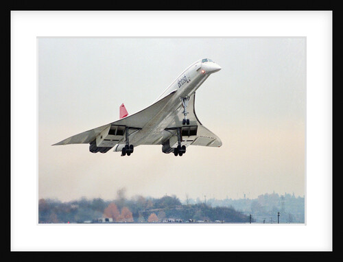 Concorde Supersonic Airliner Landing at Airport by Anonymous