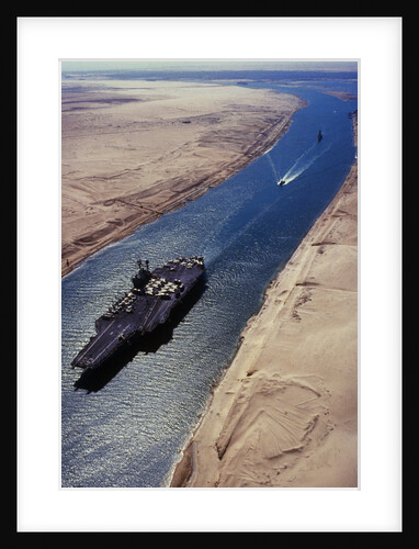 USS Nimitz Passing Through Suez Canal by Anonymous