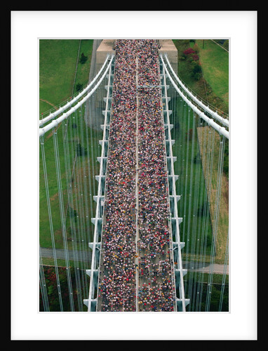 New York City Marathon Runners on Verrazano Bridge by Anonymous