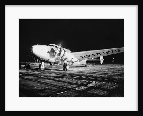 Howard Hughes Lockheed 14 Super Electra on Runway by Anonymous