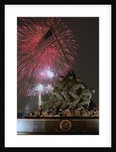 Fireworks Exploding Over Memorial by Anonymous
