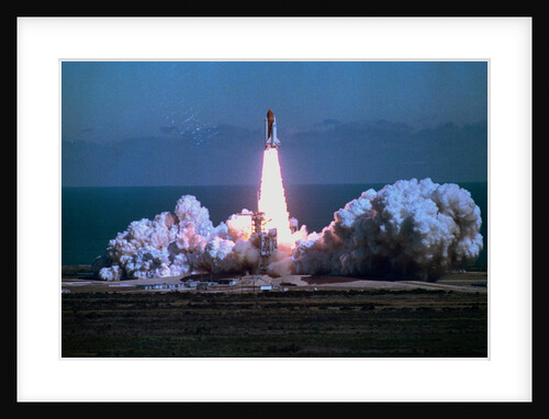 Space Shuttle Challenger Blasting off into Sky by Anonymous