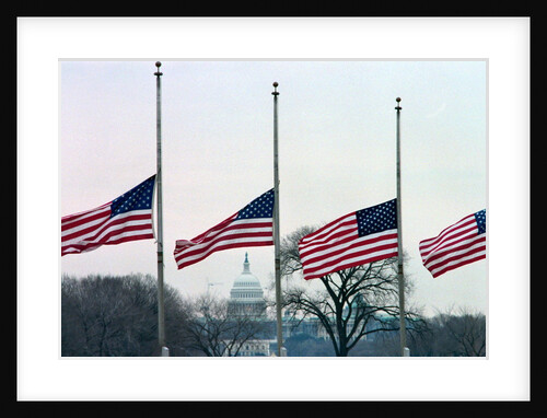 Washington Flags at Half-staff by Anonymous
