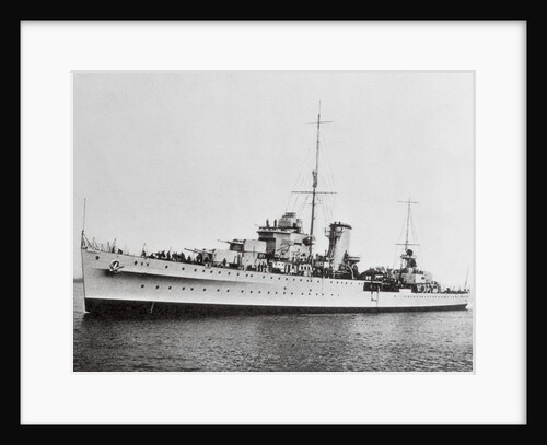 Portrait of Large Ship Ajax Offshore by Anonymous
