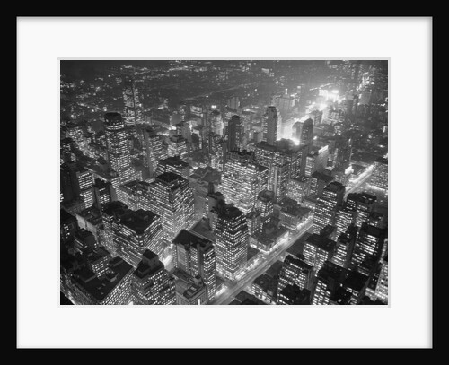Brightly Lit Office Buildings by Anonymous