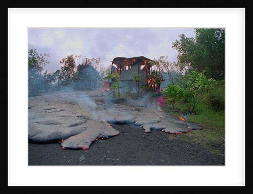 House Being Consumed by Floating Lava by Anonymous