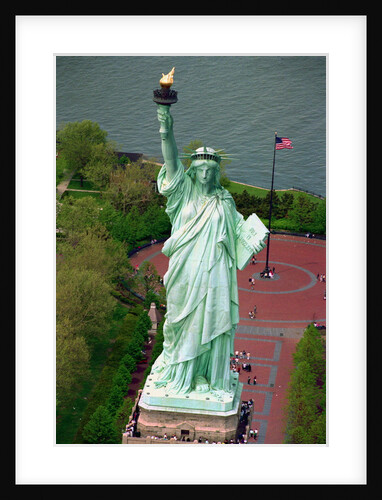 Aerial View of the Statue of Liberty and Grounds Below by Anonymous