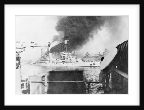 French Battleship Bretagne Sunk by British by Anonymous