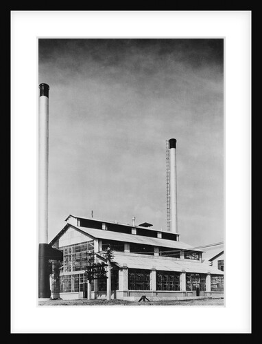 Power Plant with Two Smokestacks by Anonymous