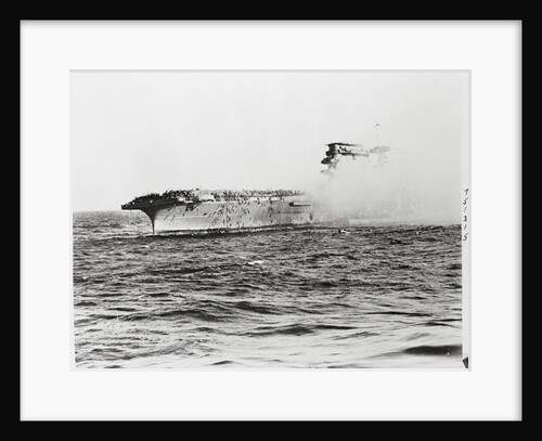 USS Lexington's Crew Diving into Sea by Anonymous