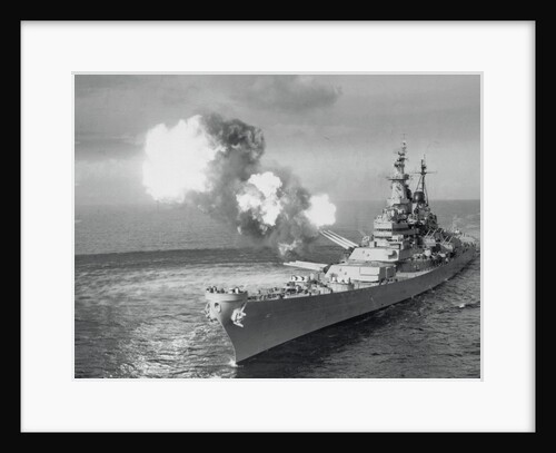 United States Battleship in the Ocean by Anonymous