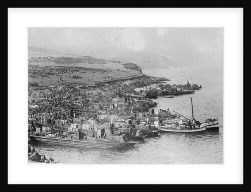Spanish Supply Ships at Alhucemas Bay by Anonymous