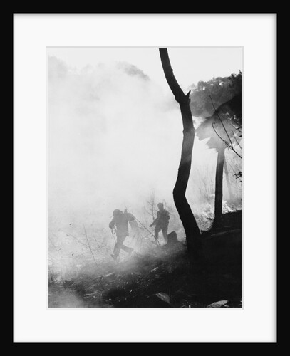 Marines Moving Quickly Through Smoke by Anonymous