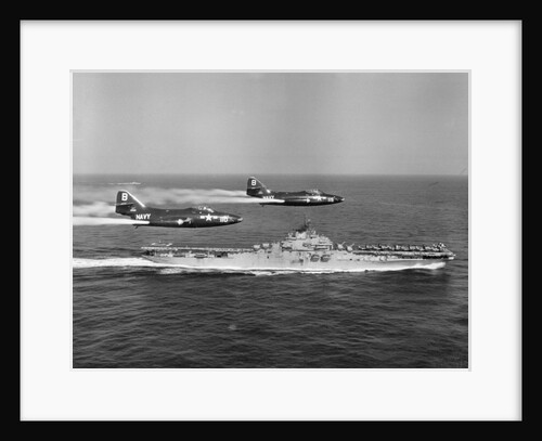 Military Aircrafts Passing USS Princeton by Anonymous