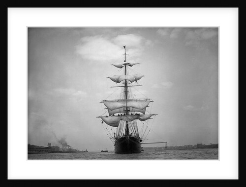 Frontal View of a Sailing Yacht by Anonymous