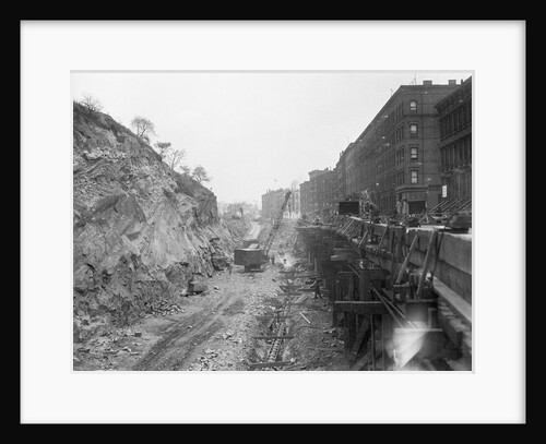 New York Subway Construction 129th St. by Anonymous