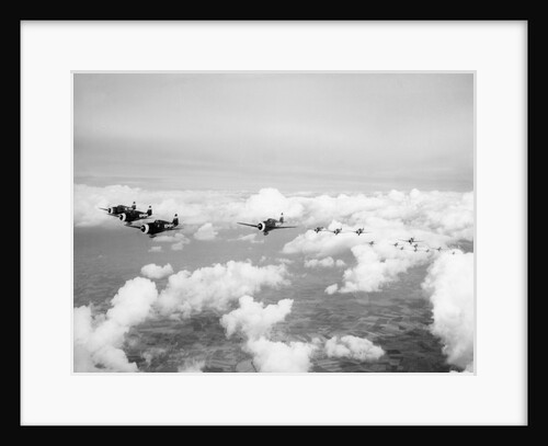 USAF P-47 Thunderbolts in Flight by Anonymous