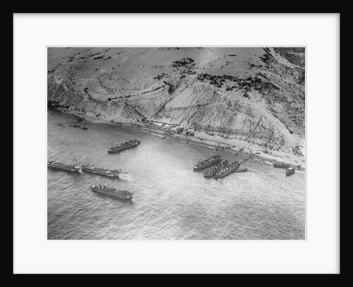 Aerial View of Military Ships by Anonymous