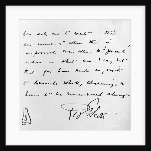 Document Handwritten by Explorer Robert Falcon Scott by Anonymous