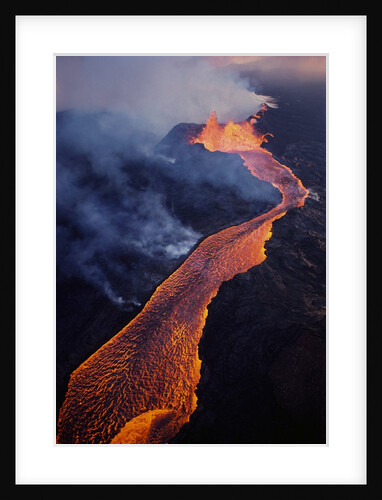 Puu Oo Crater Erupting by Anonymous